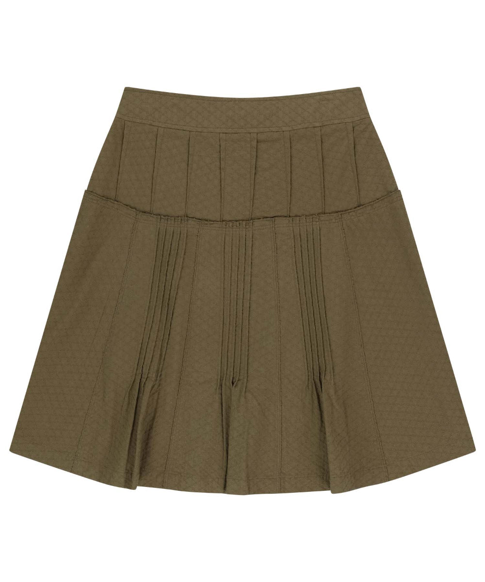 Coyseio - Flower Pintuck Skirt (Brown) product image 8 | TRAB K-Fashion Australia