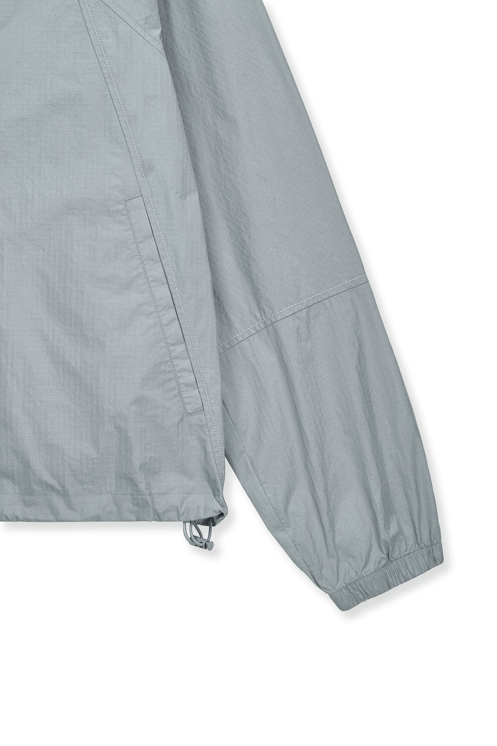 Matin Kim - Back Logo Hoody Wind Breaker (Light Grey) product image 4 | TRAB K-Fashion Australia