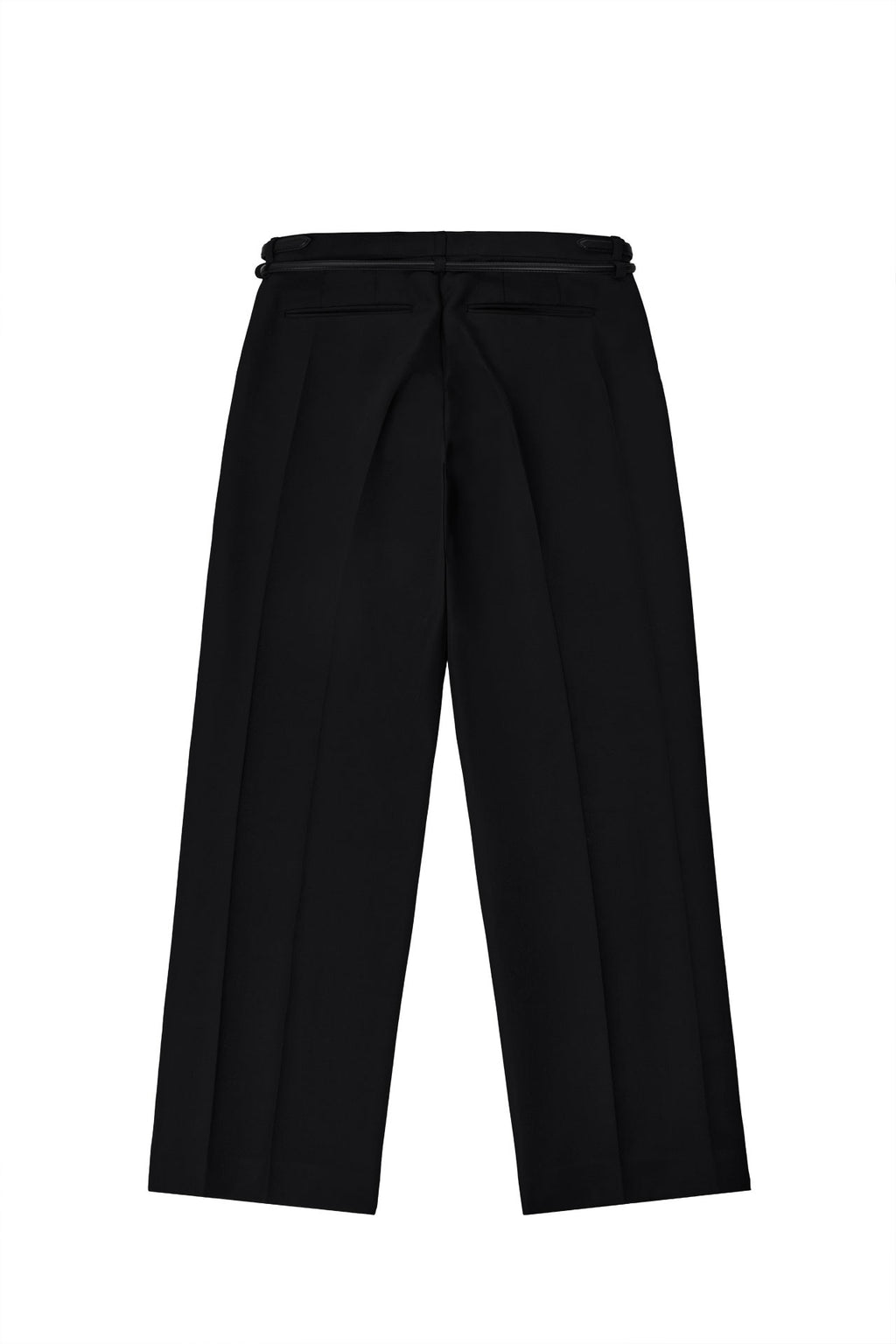 STU - Crease Double Belt Slacks (Black) product image 3 | TRAB K-Fashion Australia