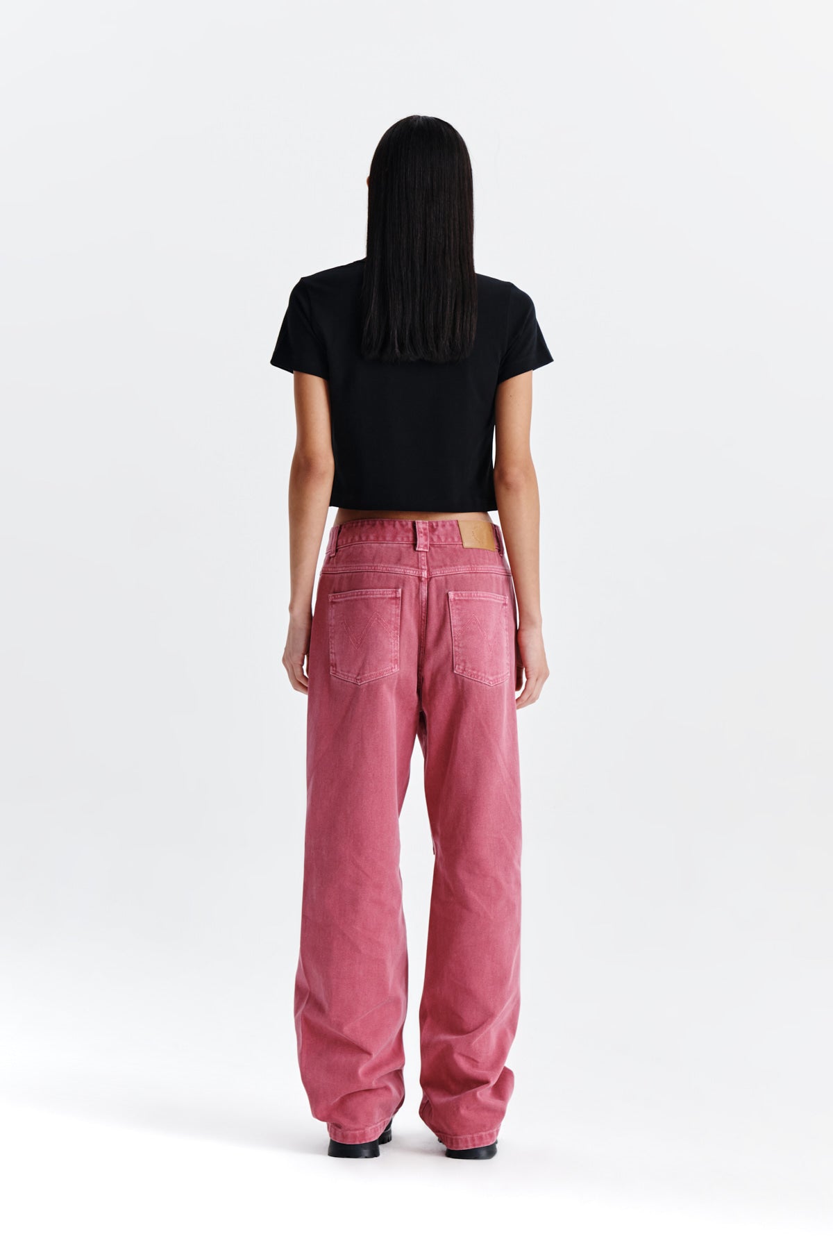 Matin Kim - Side Point Color Denim Pants (Pink) product image 7 | TRAB K-Fashion Australia