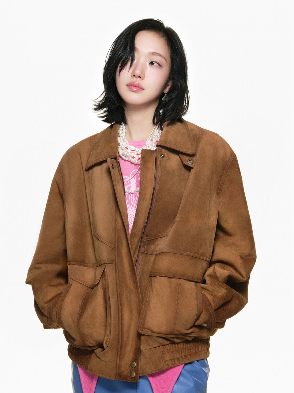 Mardi Mercredi - Suede Vintage Jacket (Camel) product image 1 | TRAB K-Fashion Australia