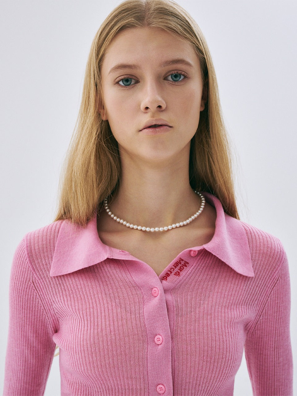 Mardi Mercredi - Ribbed Knit Slimfit Top (Pink) product image 1 | TRAB K-Fashion Australia
