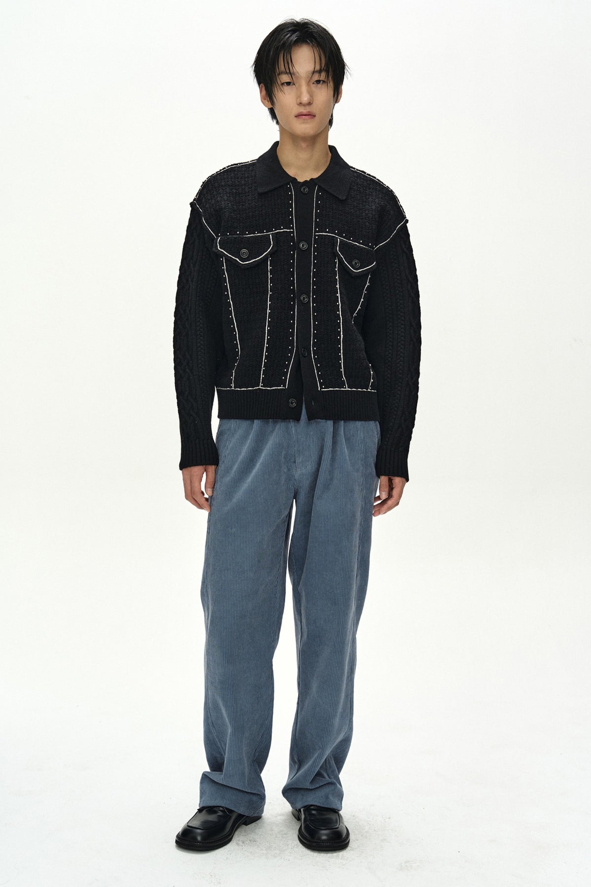 Andersson Bell - Camelon Trucker Cardigan (Black) product image 8 | TRAB K-Fashion Australia