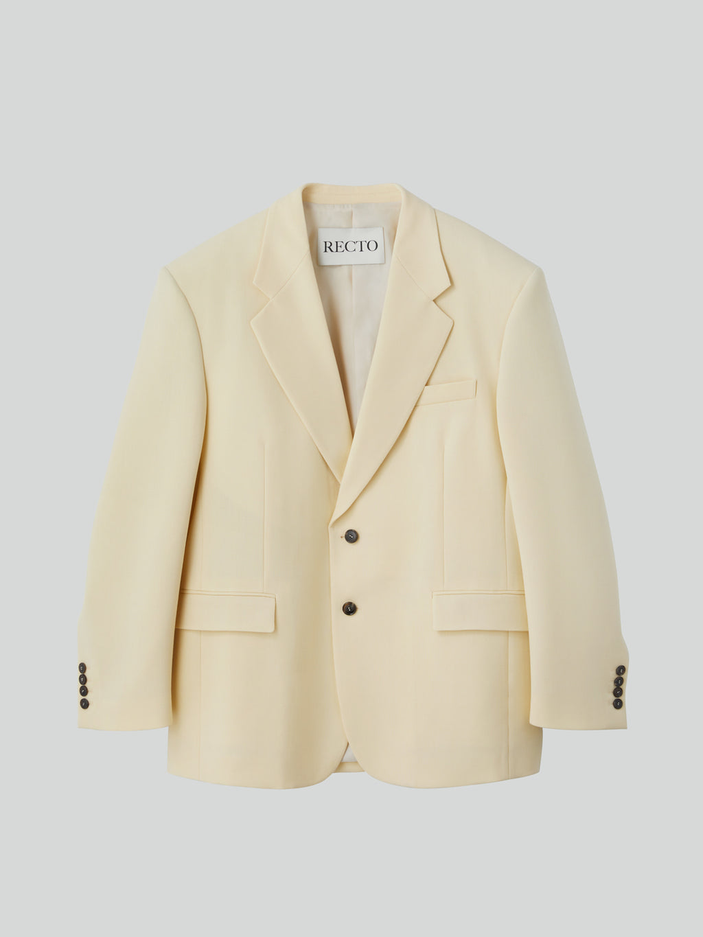 Recto - Oversized Structured Wool Jacket (Butter Beige) product image 4 | TRAB K-Fashion Australia