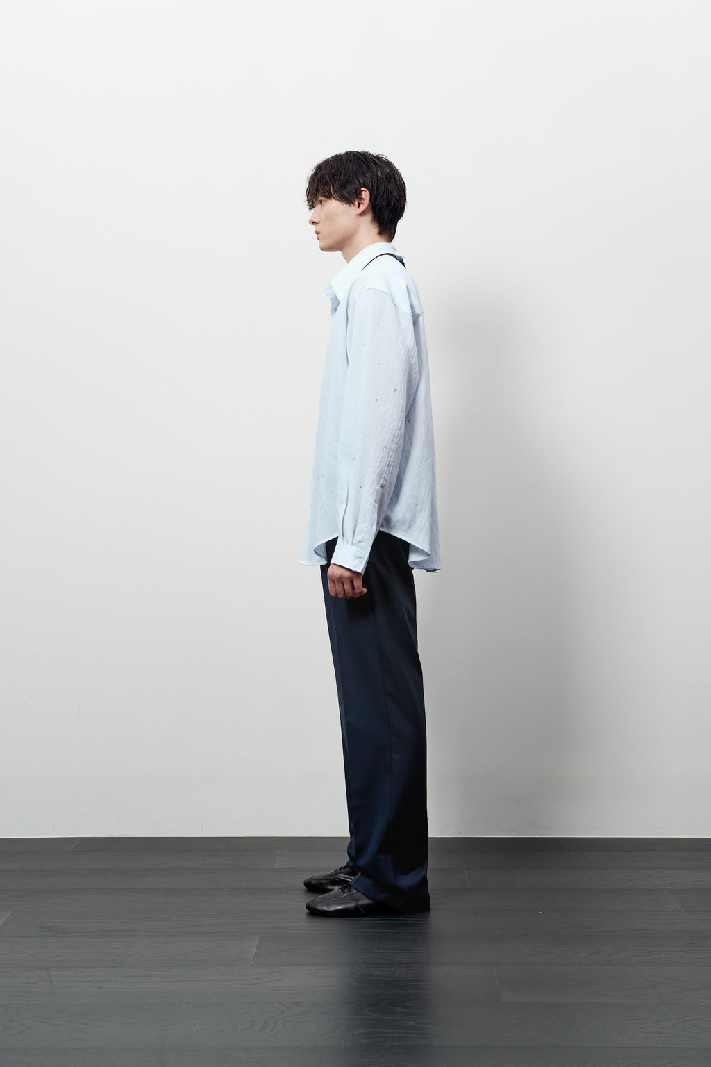 Stu - Crystal Stripe Shirt (Blue) product image 3 | TRAB K-Fashion Australia