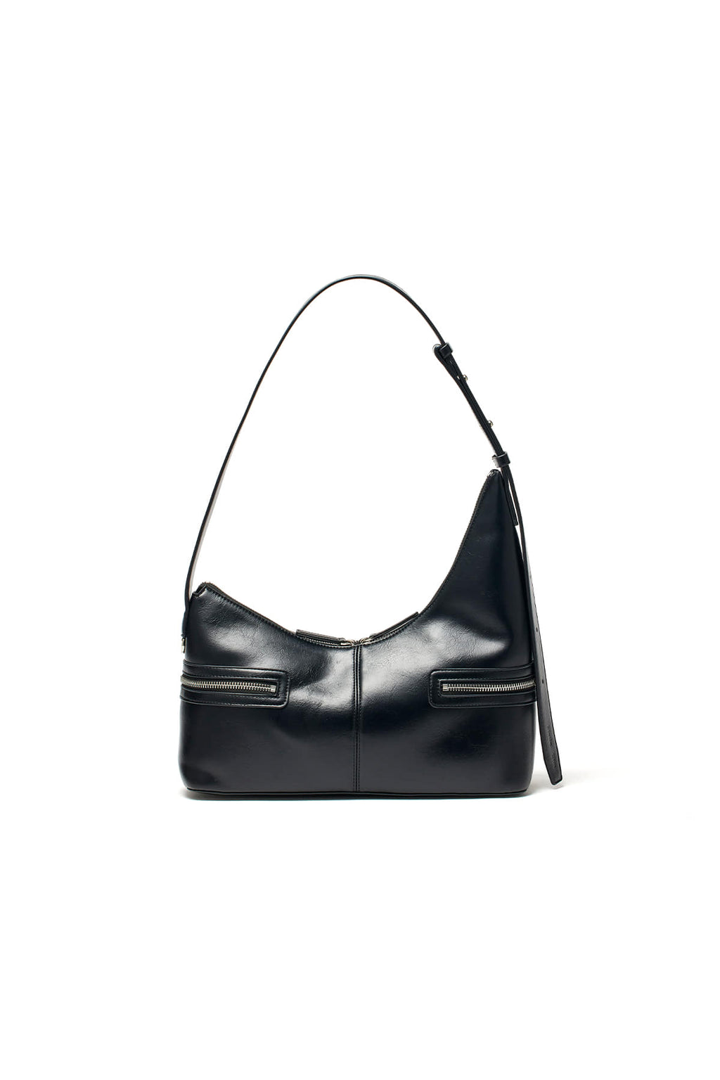 Matin Kim - Asymmetrical Zipper Bag (Black) product image 5 | TRAB K-Fashion Australia
