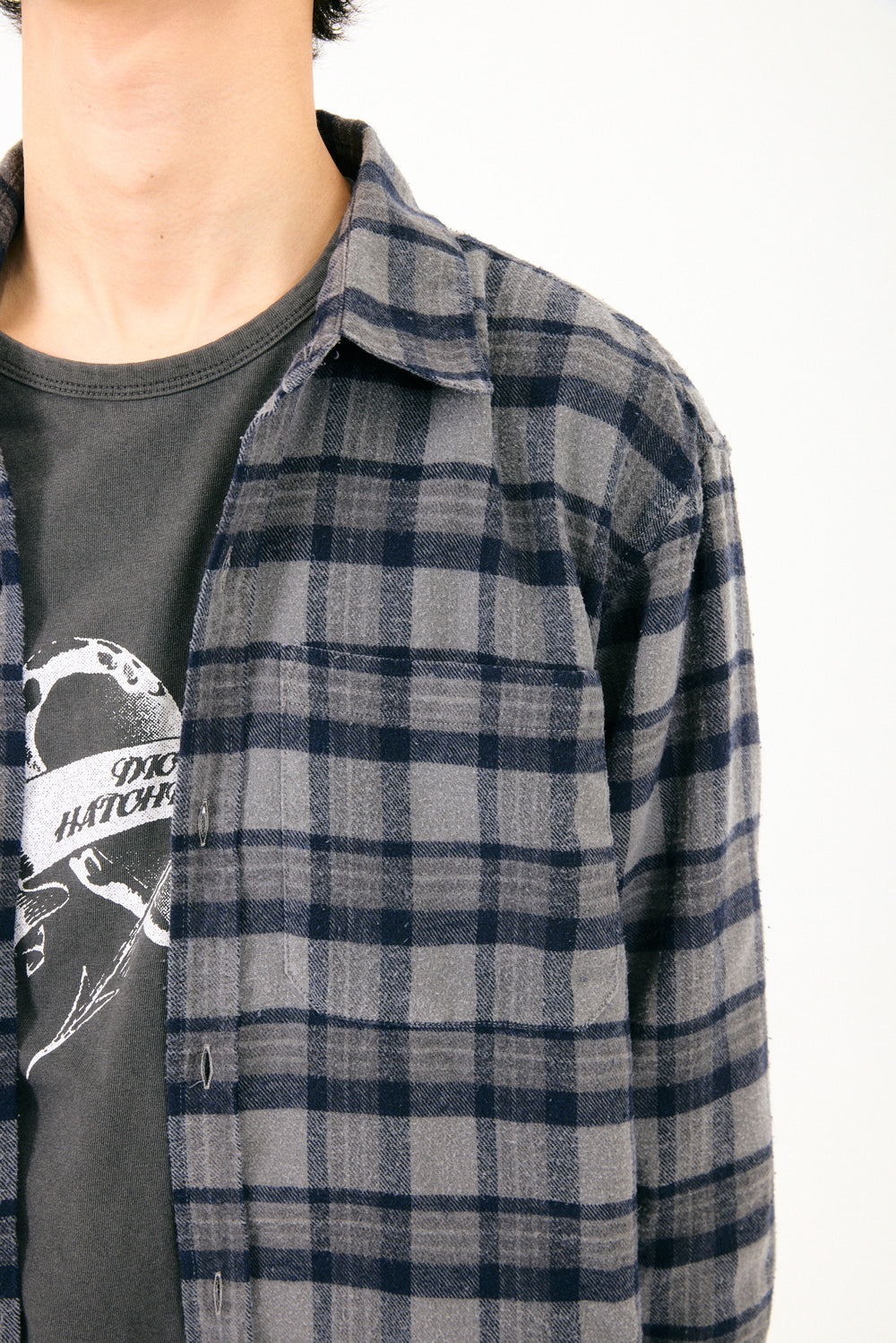 Hatchingroom - Regular Shirt Check (Dusty Grey) product image 10 | TRAB K-Fashion Australia