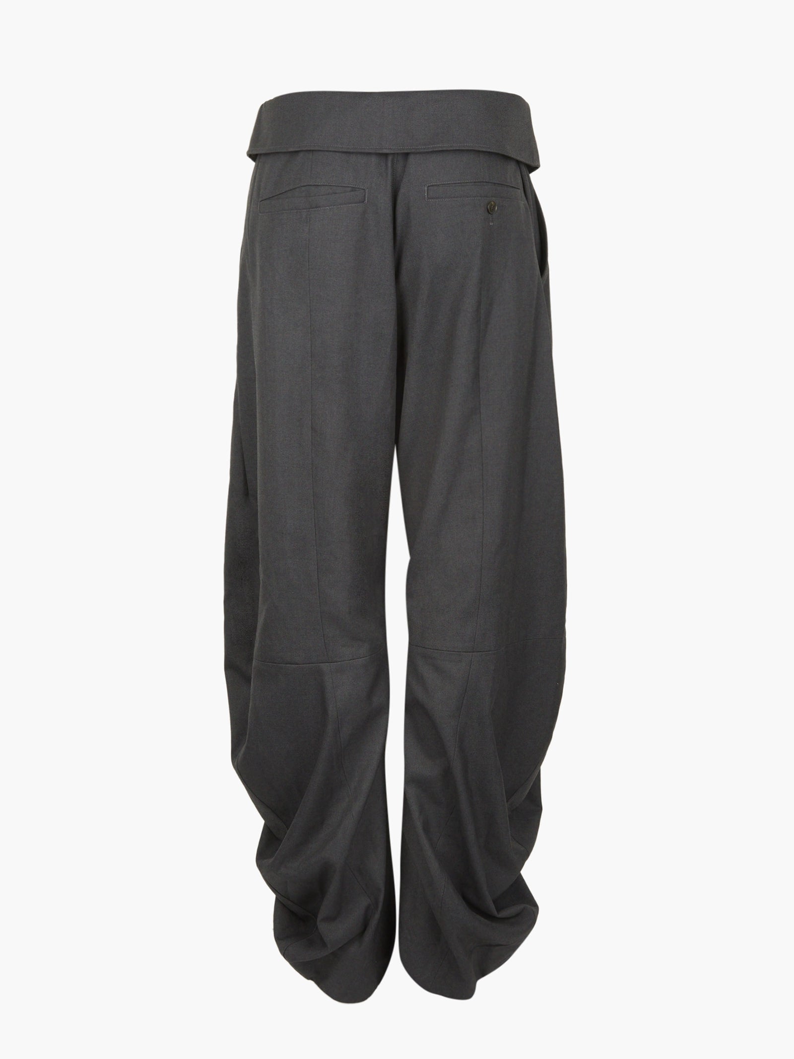Jiyong Kim - Sun-Bleached Curved Trousers (Dark Grey) product image 15 | TRAB K-Fashion Australia