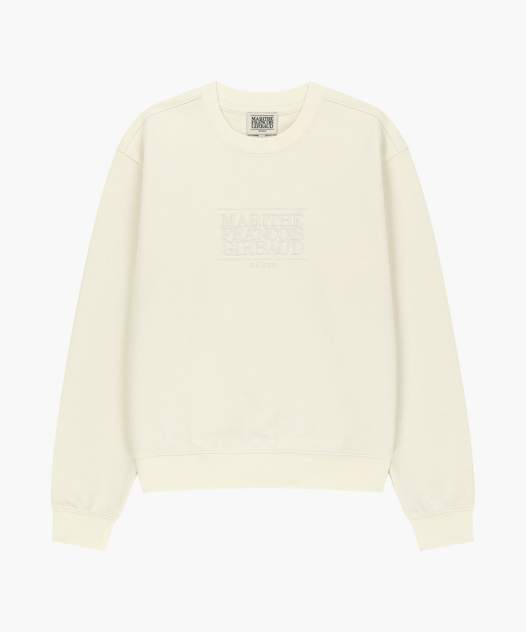 Marithe & Francois Girbaud - Classic Logo Sweatshirt (Cream) product image 5 | TRAB K-Fashion Australia