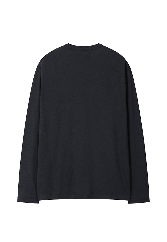 Art if acts - Garment Dyed Henley Long Sleeve (Black) product image 6 | TRAB K-Fashion Australia