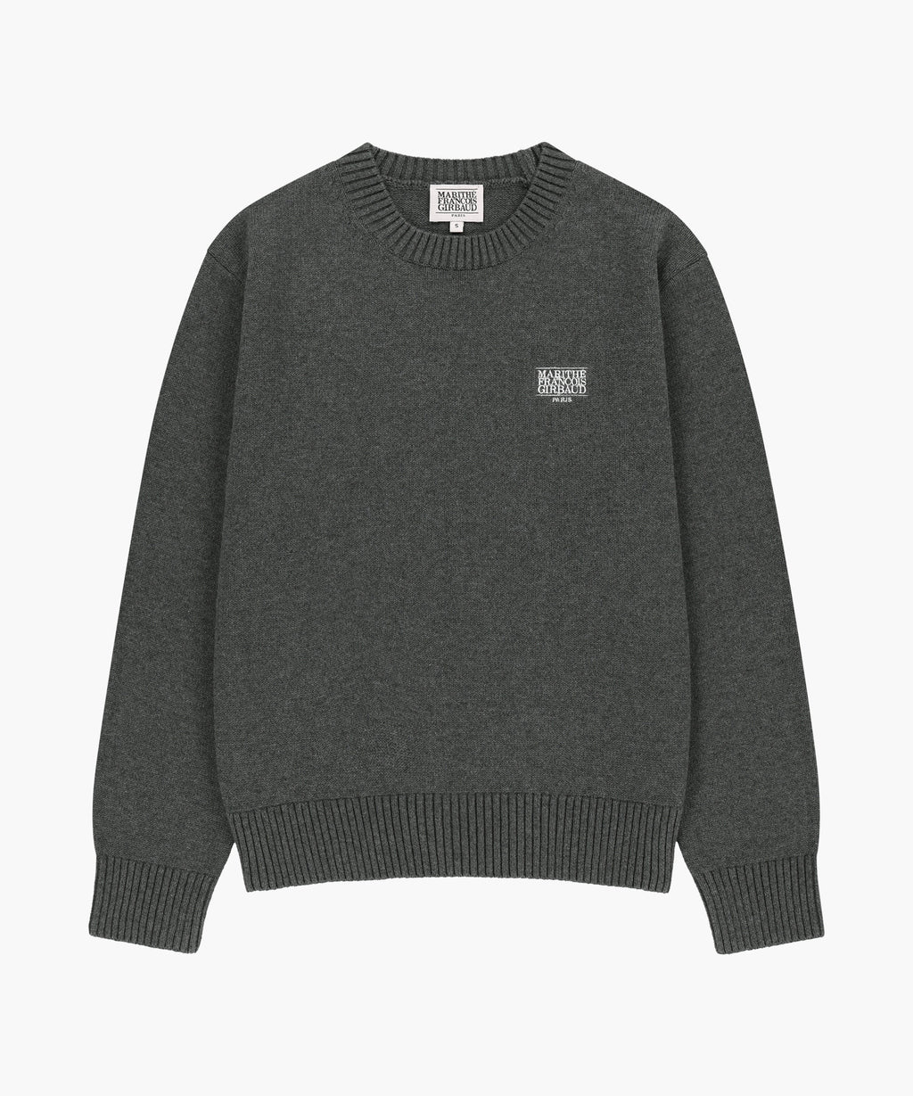 Marithe & Francois Girbaud - Small Classic Logo Knit Pullover (Charcoal) product image 5 | TRAB K-Fashion Australia