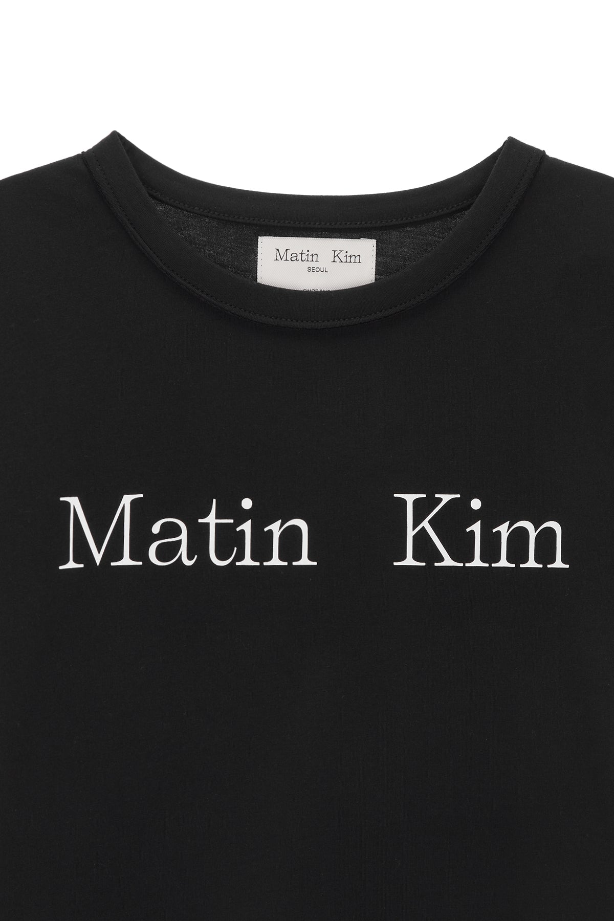 Matin Kim - Logo Crop Top (Black) product image 3 | TRAB K-Fashion Australia