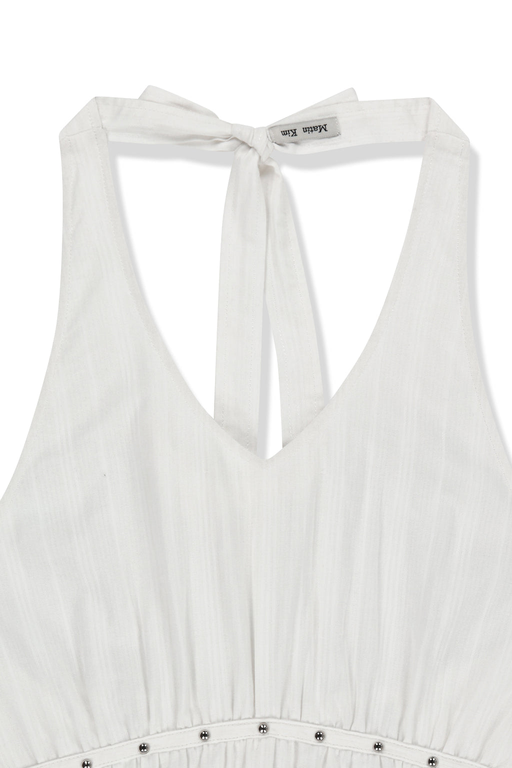 Matin Kim - Halter Neck Shirring Blouse (White) product image 3 | TRAB K-Fashion Australia
