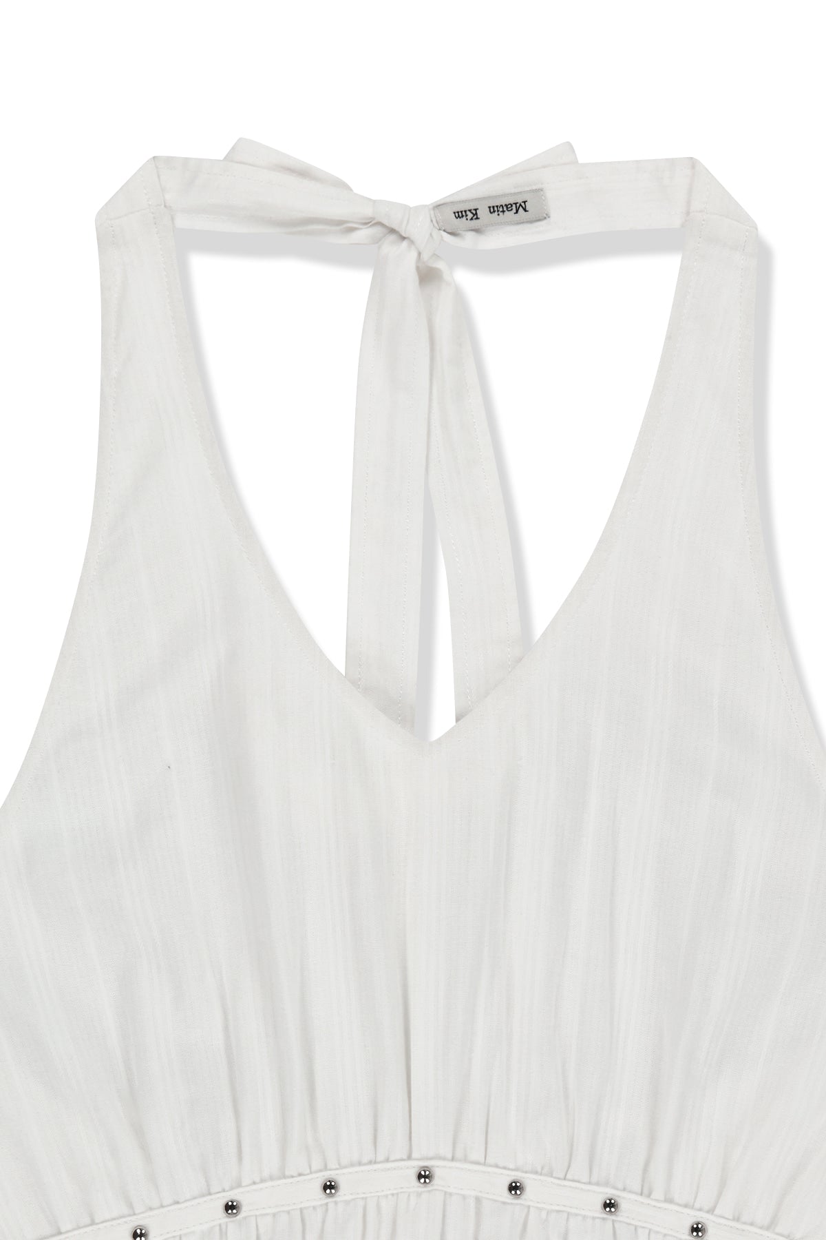 Matin Kim - Halter Neck Shirring Blouse (White) product image 3 | TRAB K-Fashion Australia