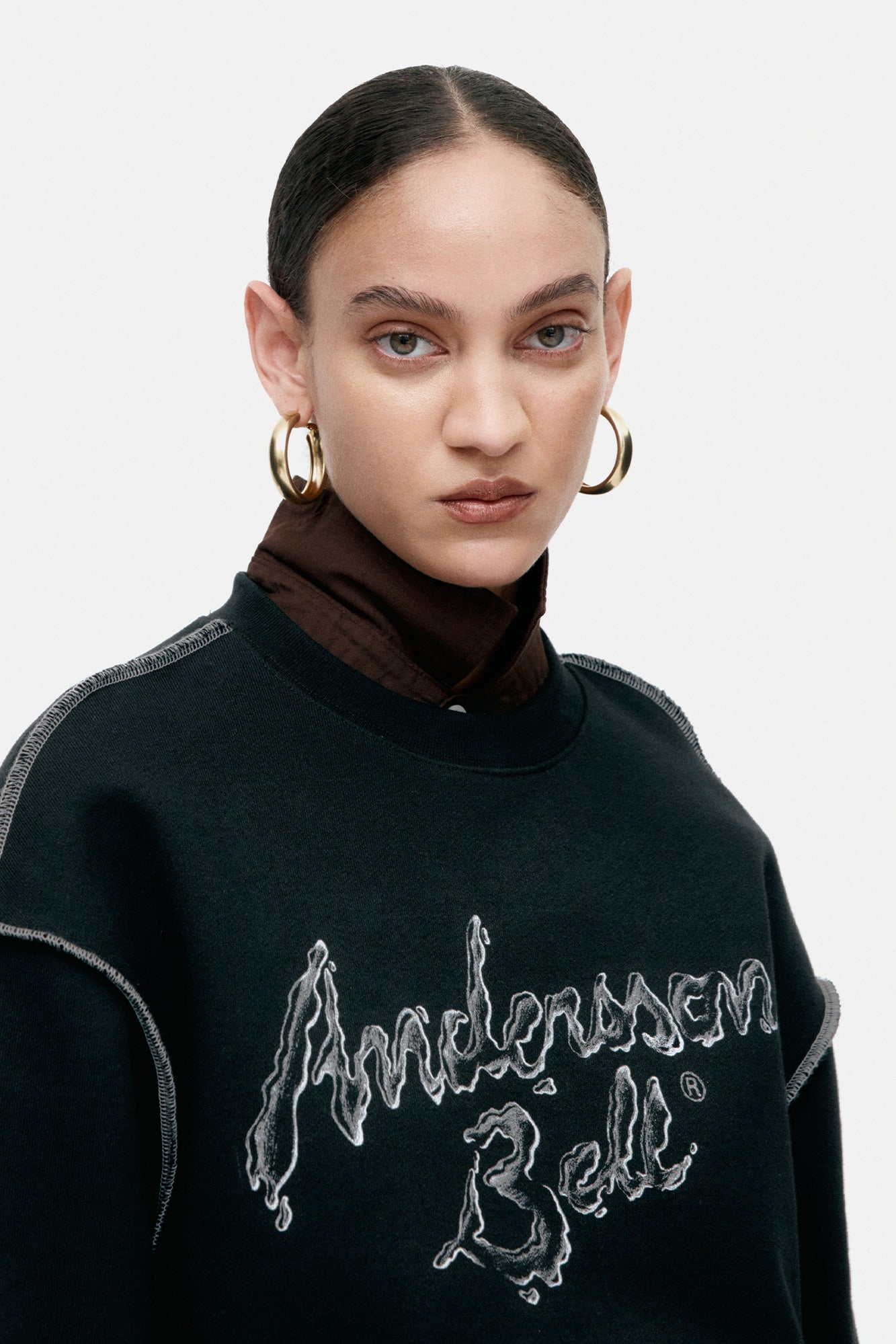 Andersson Bell - Unisex Liquid Logo Sweatshirt (Black) product image 12 | TRAB K-Fashion Australia