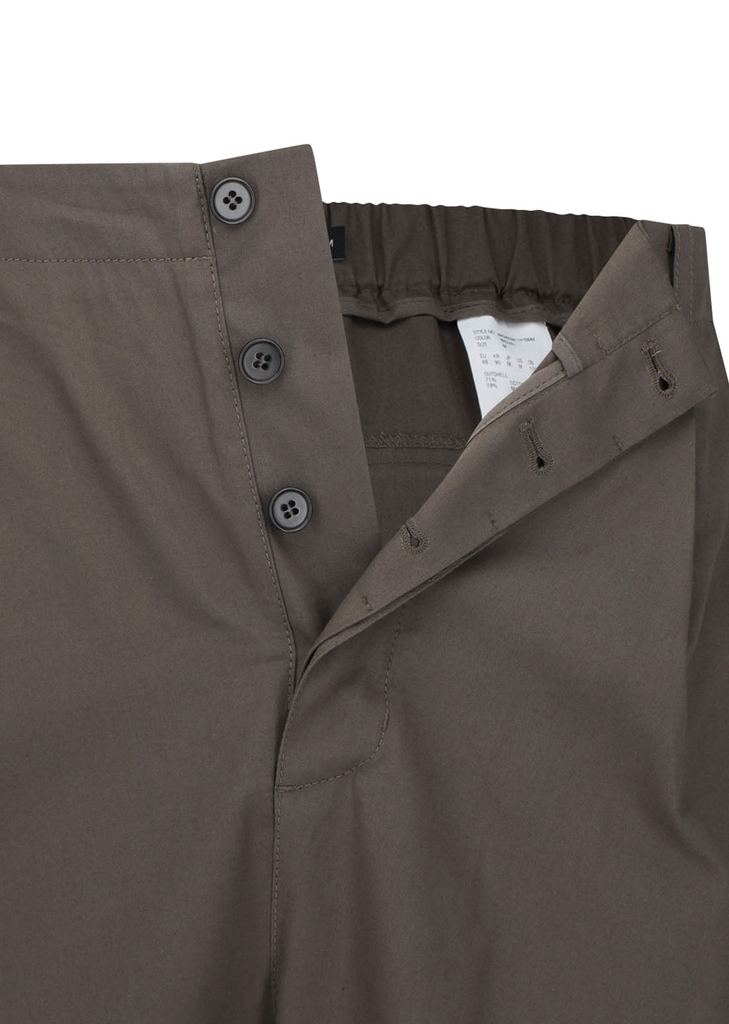 Amomento - Pocket Banding Pants (Brown) product image 4 | TRAB K-Fashion Australia