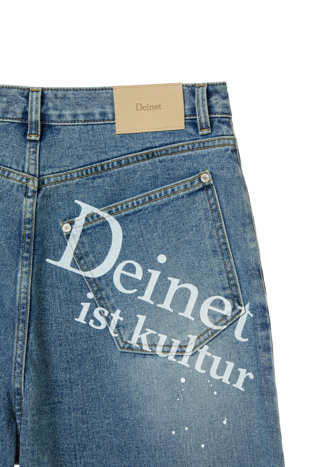 Deinet - Painted Logo Point Jeans (Blue) product image 16 | TRAB K-Fashion Australia