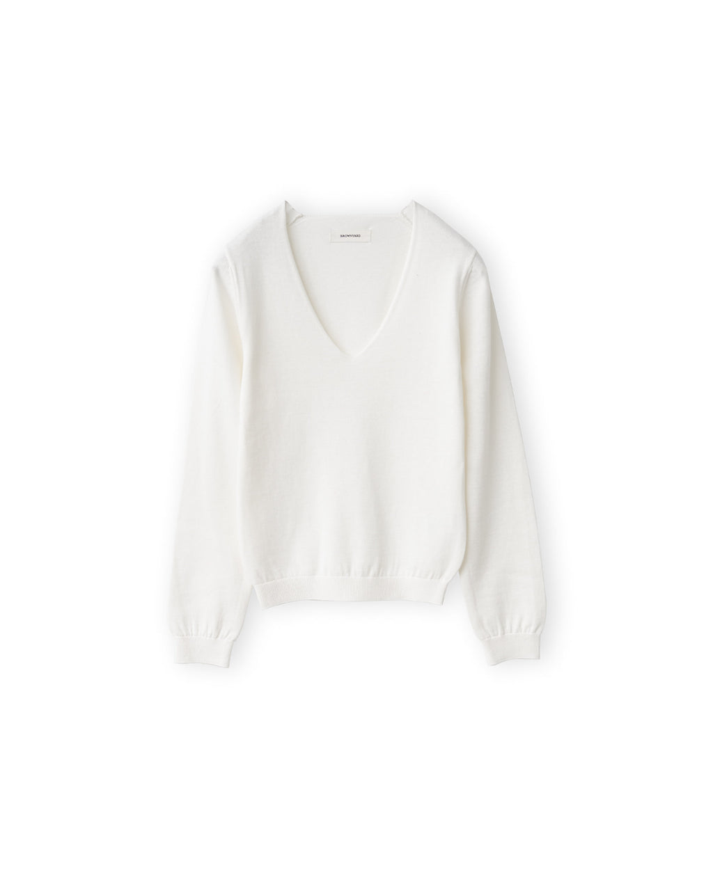 Brownyard - Organic Cotton V Neck Knit (Ivory) product image 4 | TRAB K-Fashion Australia