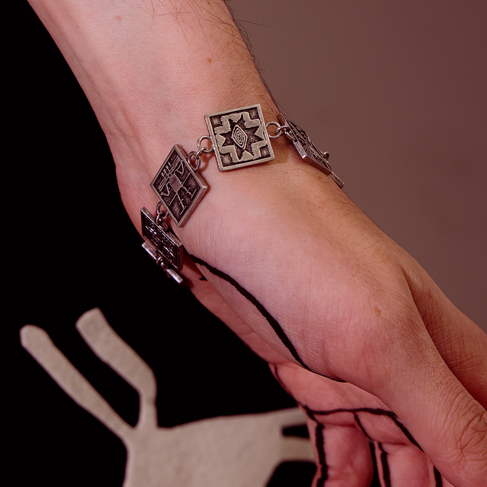 Towtow Archive - Stamped Tile Chain Bracelet Silver Burnish (OC) product image 8 | TRAB K-Fashion Australia