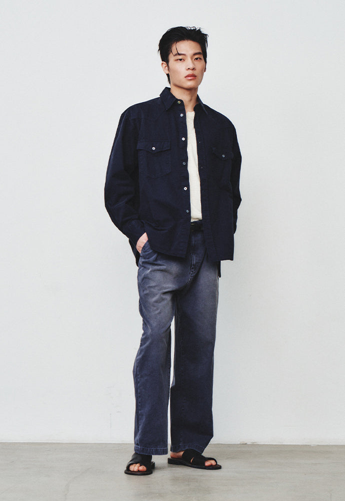 Art if acts - Brushed Chino Pants (Dark Navy) product image 6 | TRAB K-Fashion Australia