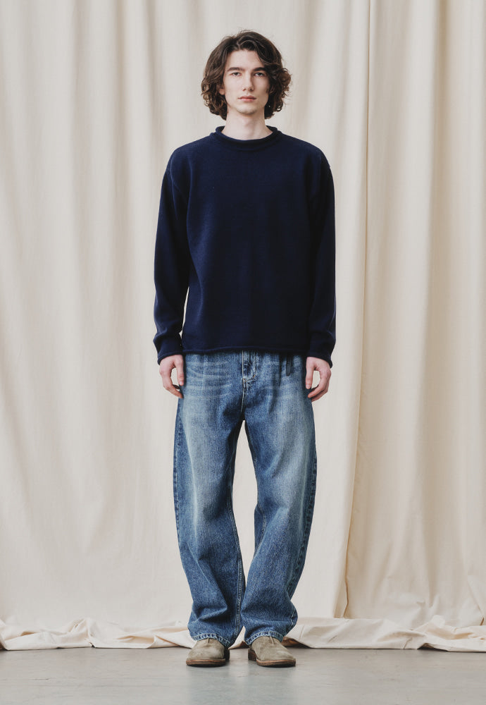 Art if acts - Ribbed Pullover Knit (Dark Navy) product image 2 | TRAB K-Fashion Australia