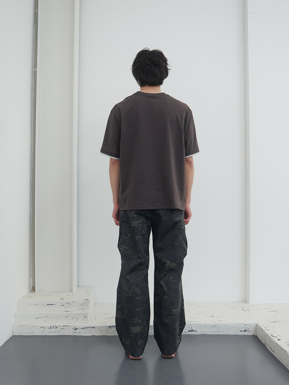 Kijun - Double Layered Tee (Brown) product image 6 | TRAB K-Fashion Australia