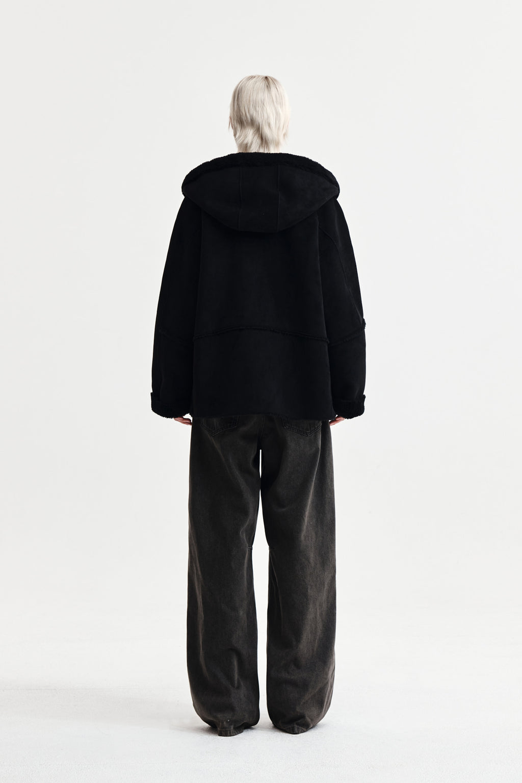 Matin Kim - Reversible Hoody Mustang (Black) product image 7 | TRAB K-Fashion Australia