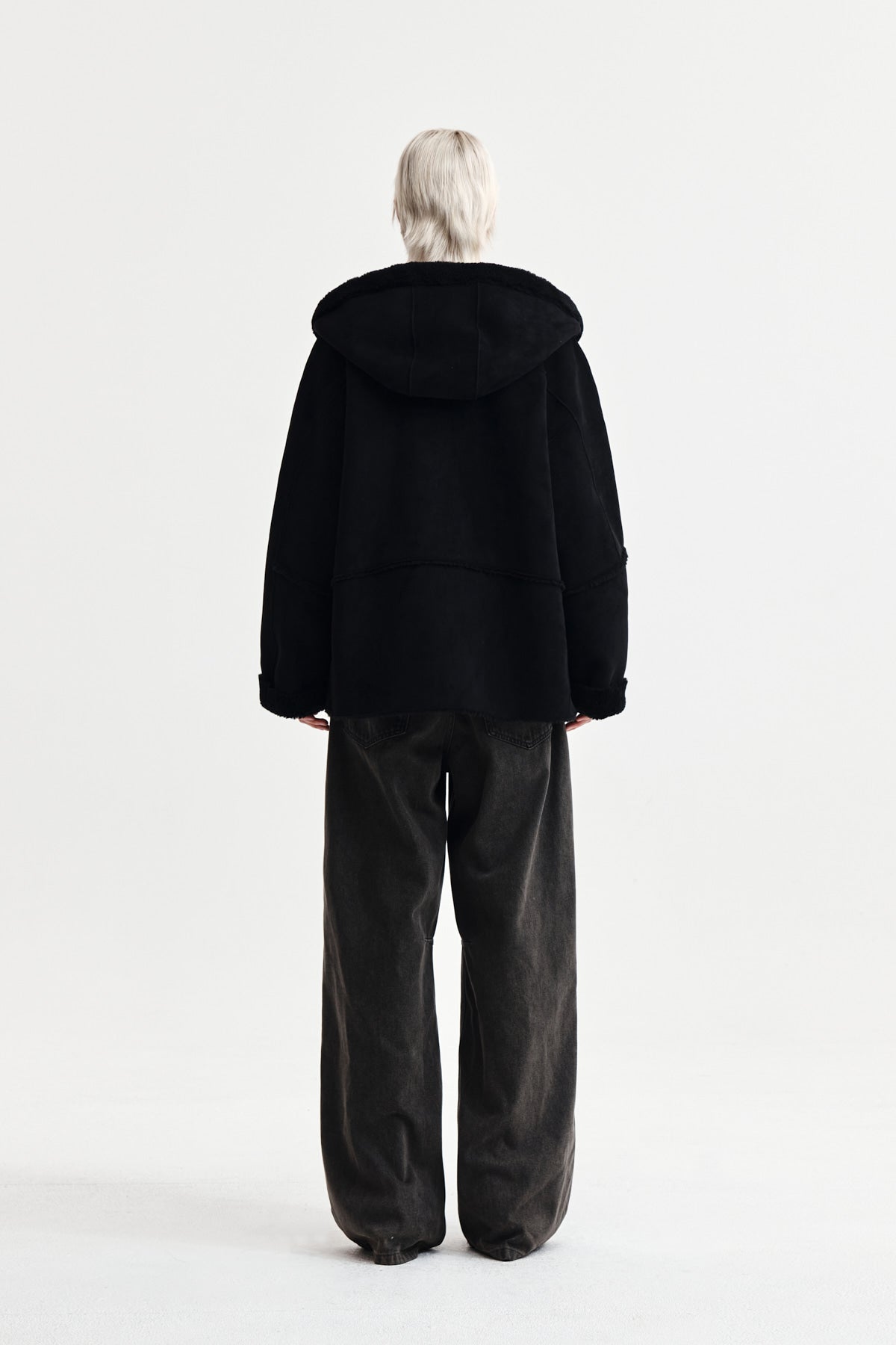 Matin Kim - Reversible Hoody Mustang (Black) product image 7 | TRAB K-Fashion Australia