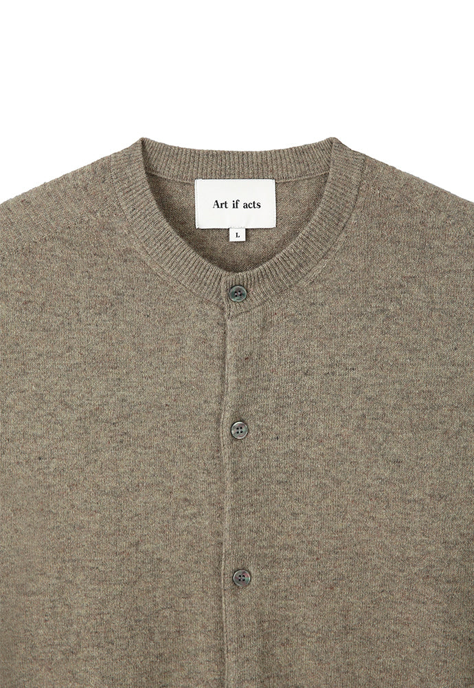 Art if acts - Wholegarment Round Neck Cardigan (French Taupe) product image 9 | TRAB K-Fashion Australia