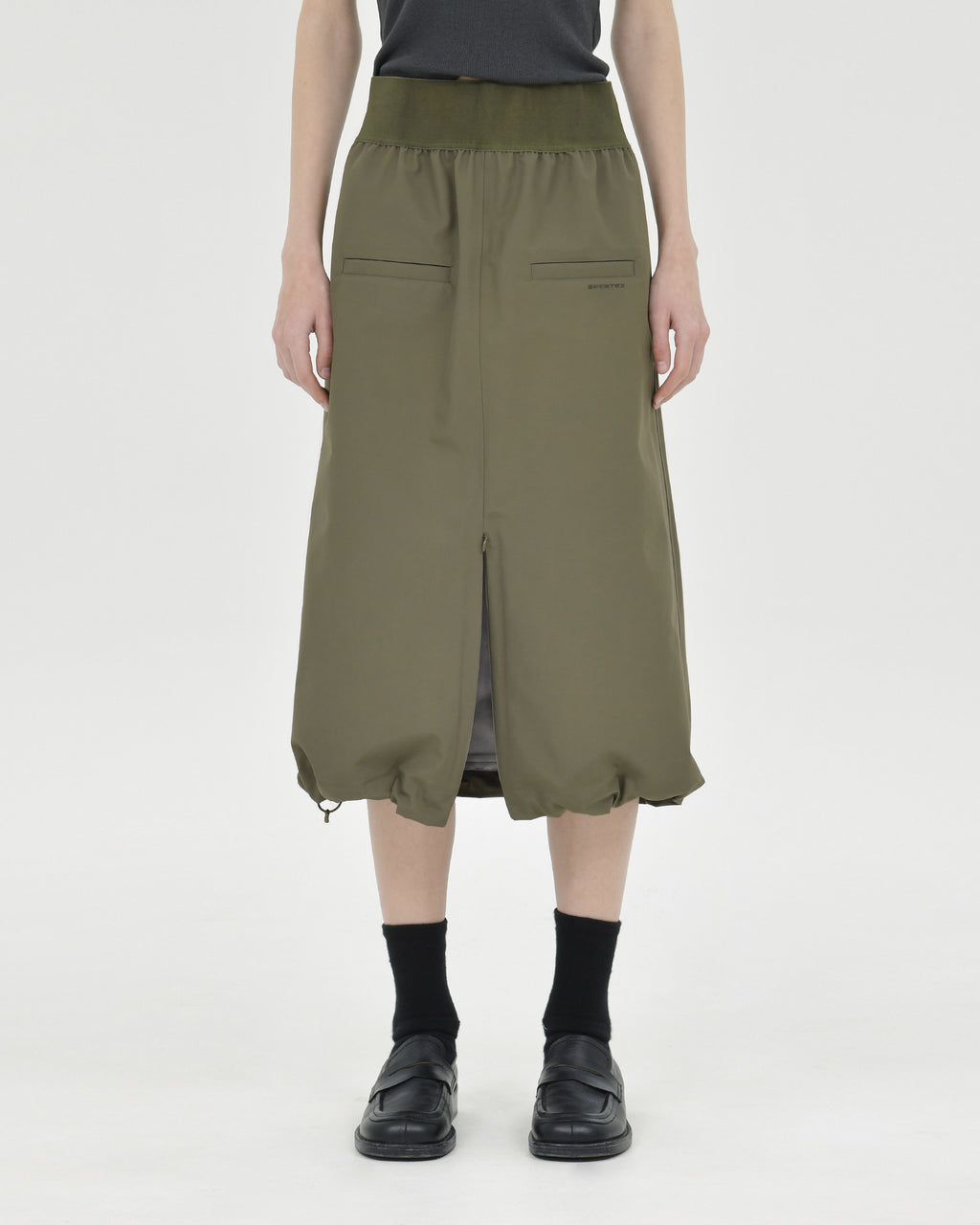 Brownyard - Shirring Skirt (Olive) product image 4 | TRAB K-Fashion Australia
