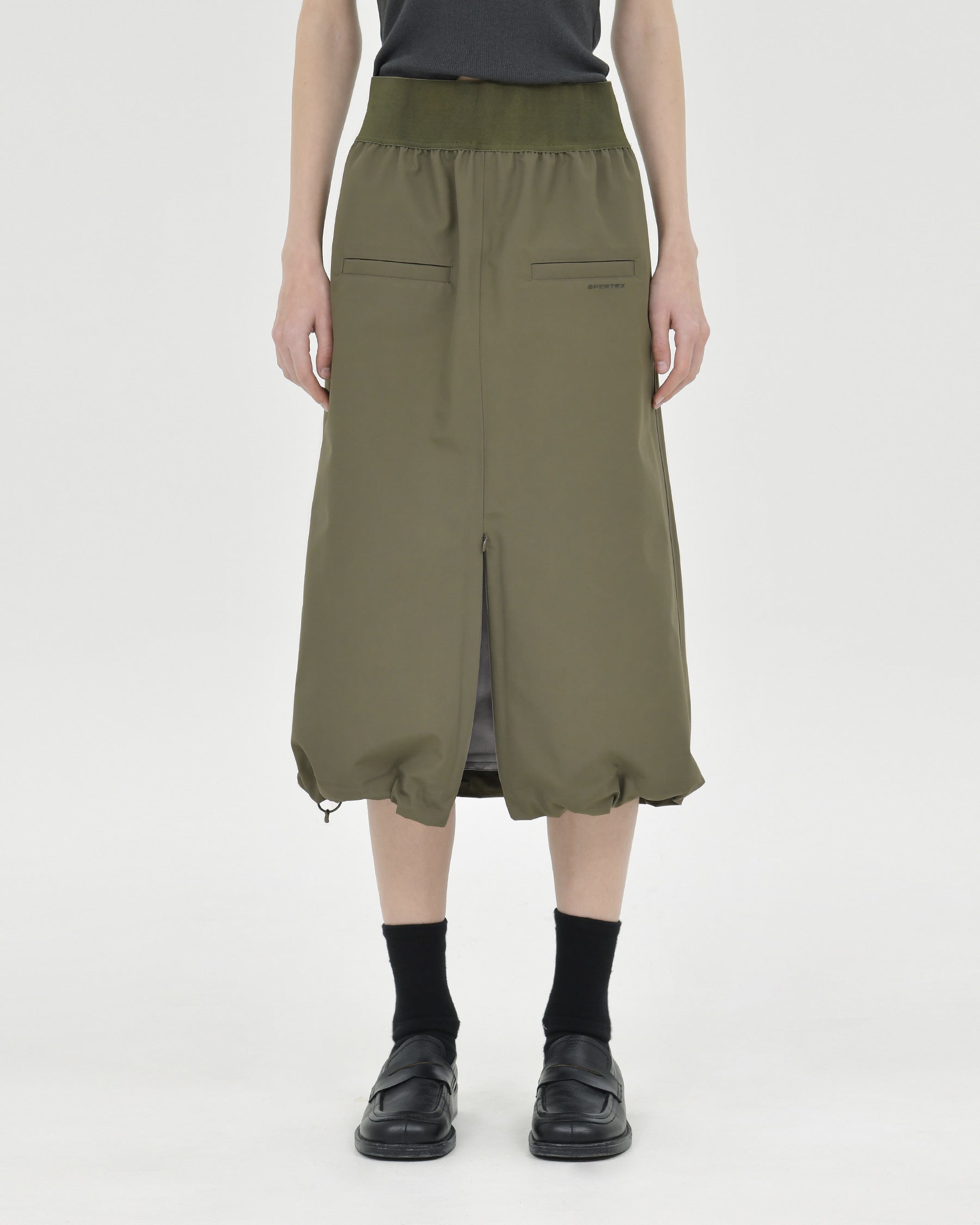 Brownyard - Shirring Skirt (Olive) product image 4 | TRAB K-Fashion Australia