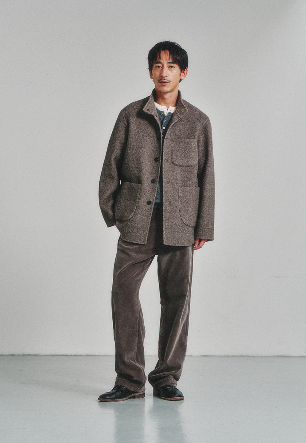 Art if acts - Handmade High Collar Coat (Espresso) product image 2 | TRAB K-Fashion Australia