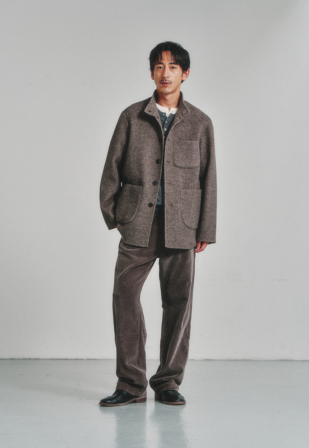 Art if acts - Handmade High Collar Coat (Espresso) product image 2 | TRAB K-Fashion Australia