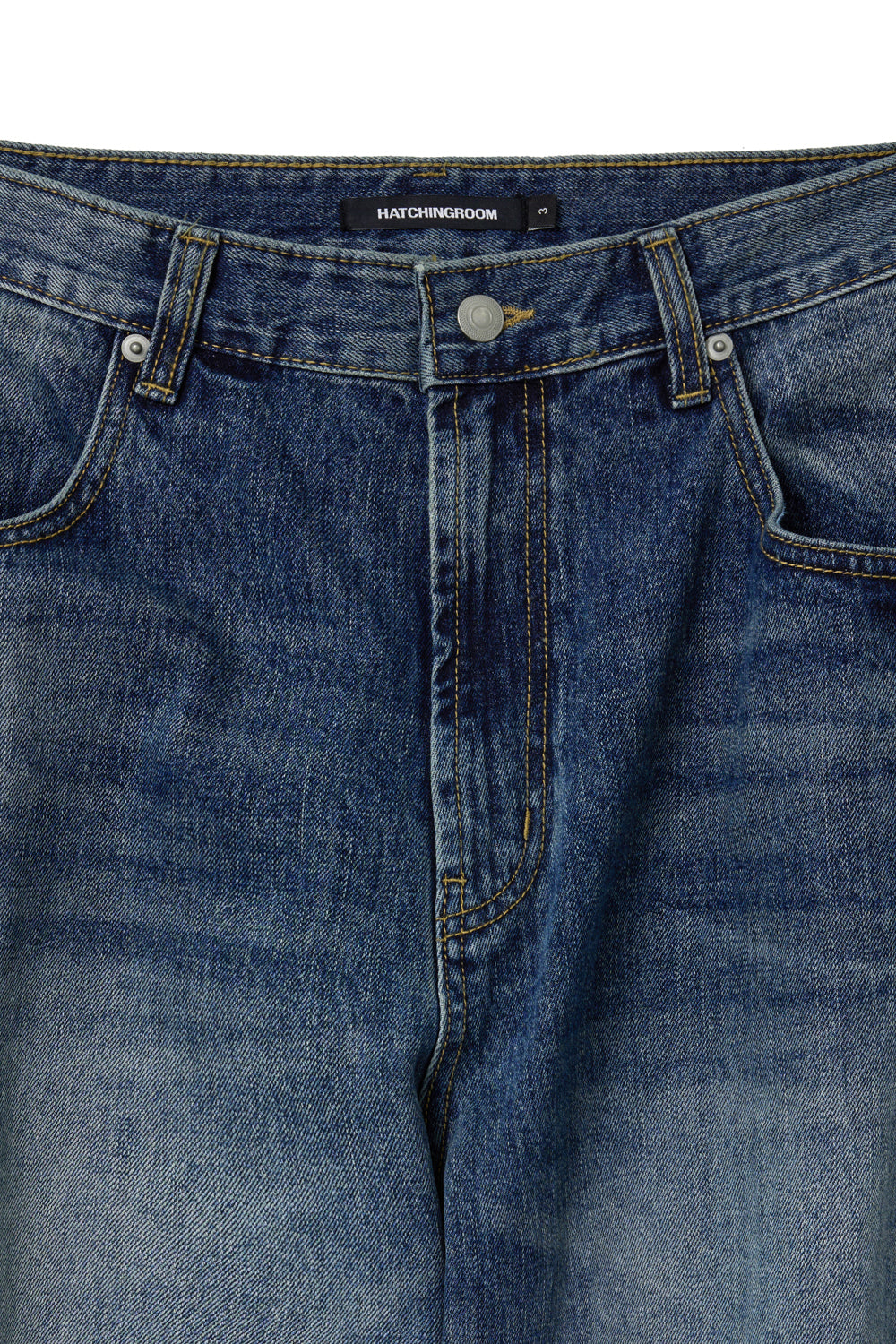 Hatchingroom - Flare Button Jeans Washed (Blue) product image 3 | TRAB K-Fashion Australia