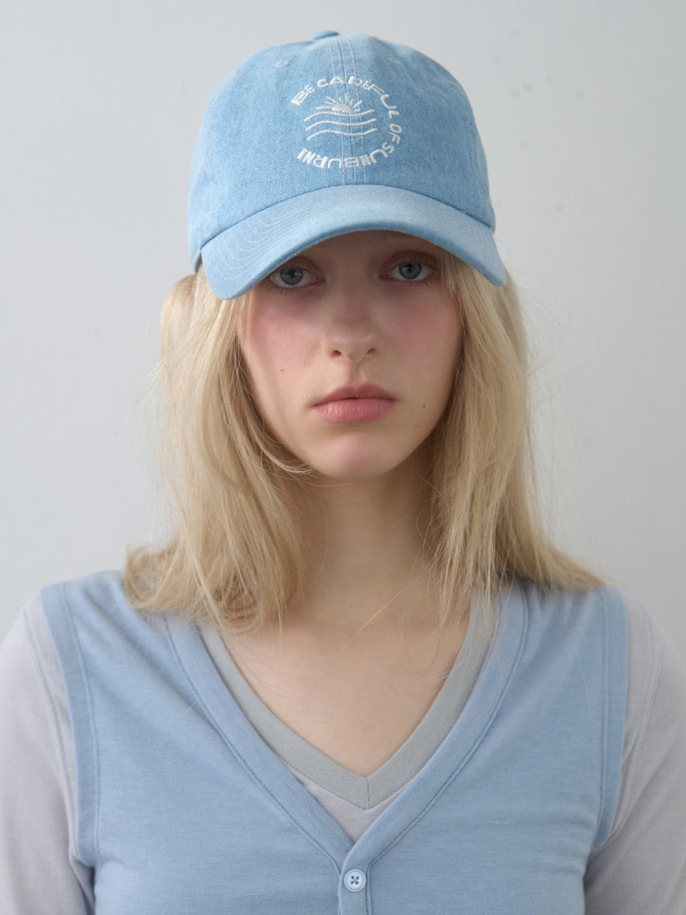 Kijun - Sunburn Cap (Sky Blue) product image 1 | TRAB K-Fashion Australia