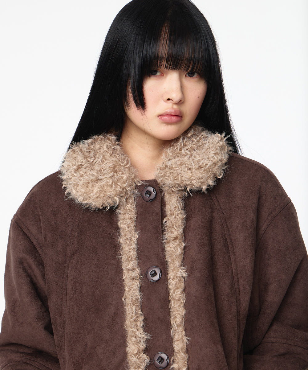 Coyseio - Hairy Suede Mustang Jacket (Brown) product image 7 | TRAB K-Fashion Australia