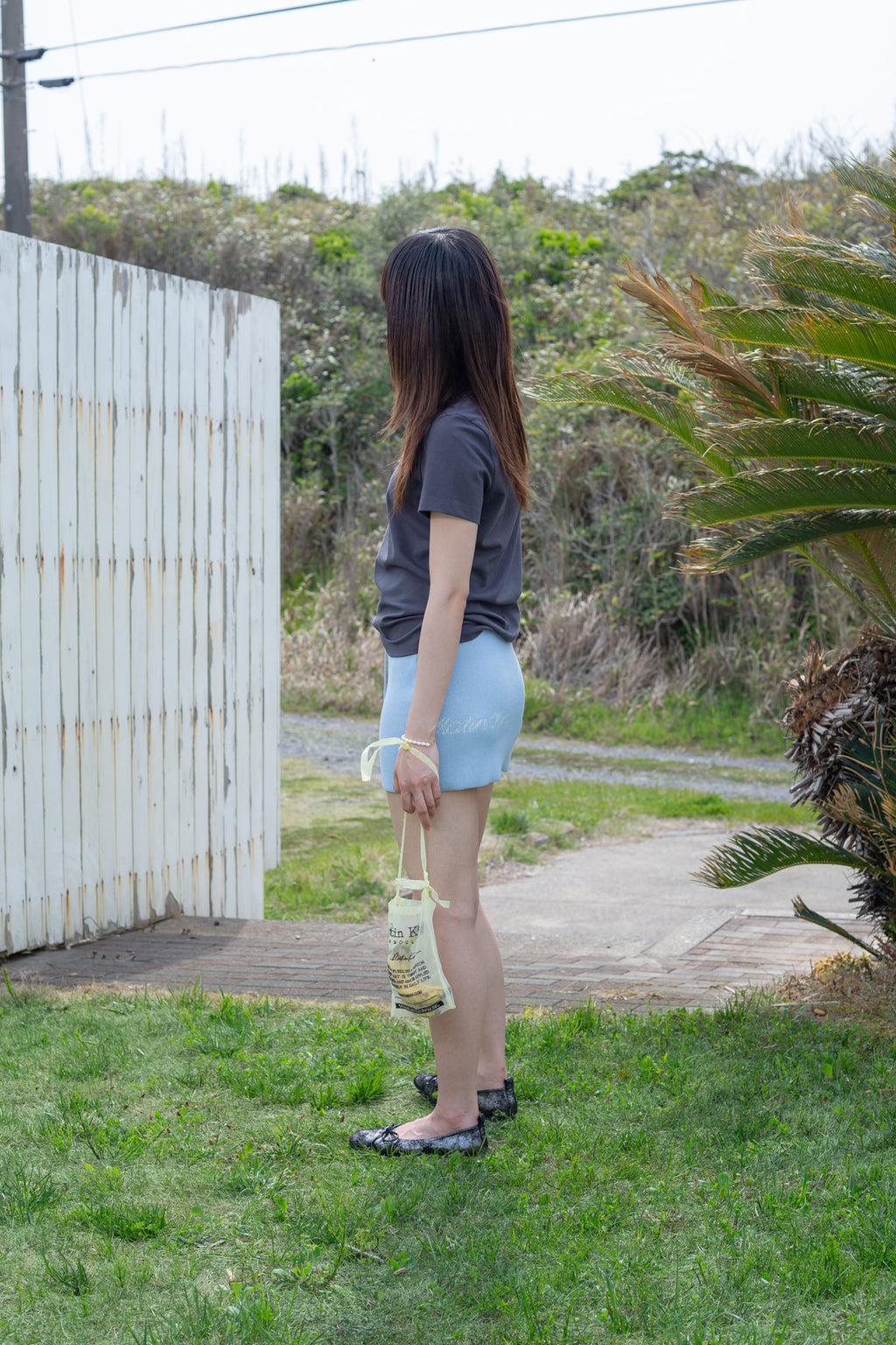 Matin Kim - Applique Logo Patch Top (Charcoal) product image 5 | TRAB K-Fashion Australia