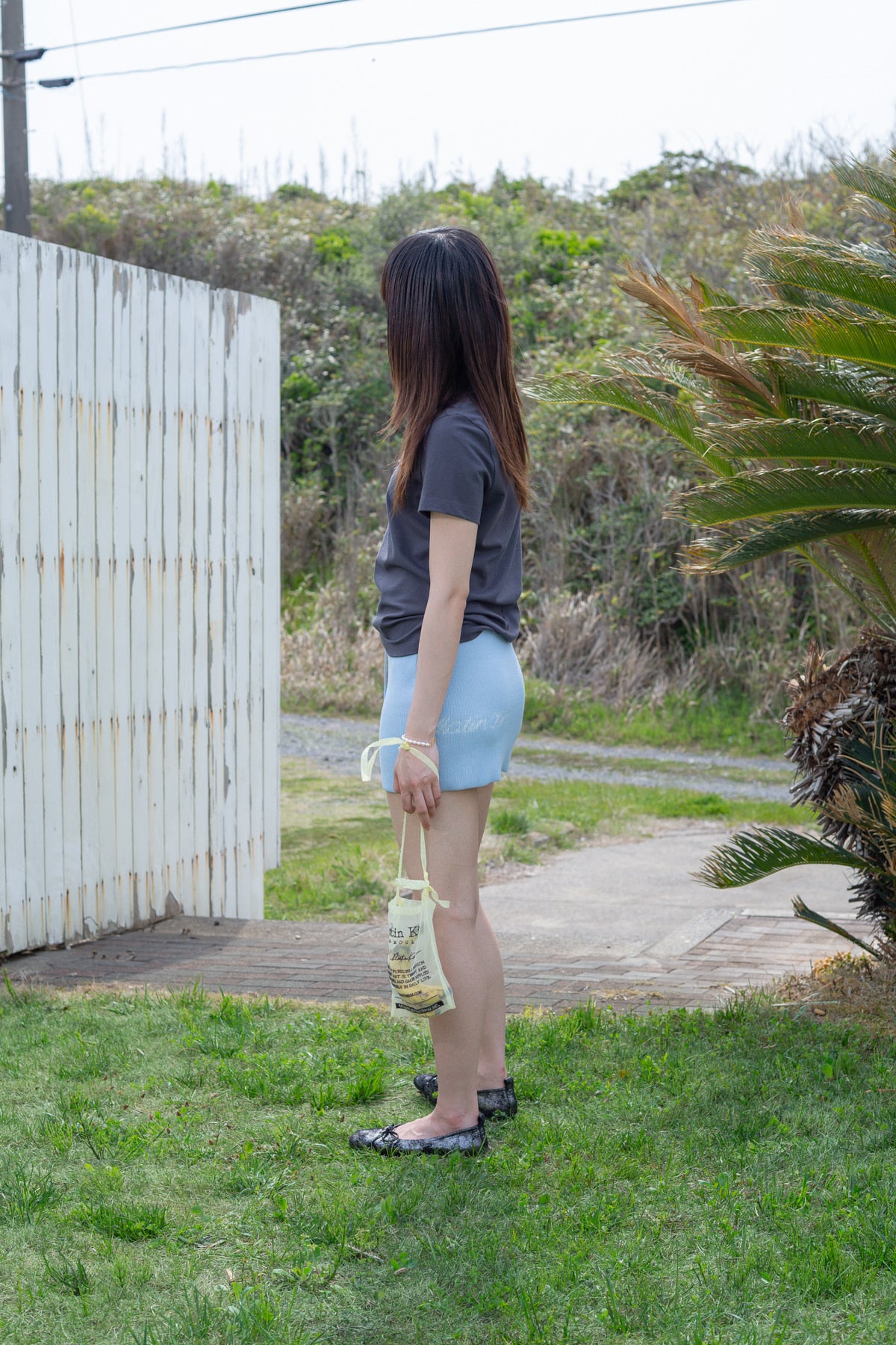 Matin Kim - Applique Logo Patch Top (Charcoal) product image 5 | TRAB K-Fashion Australia