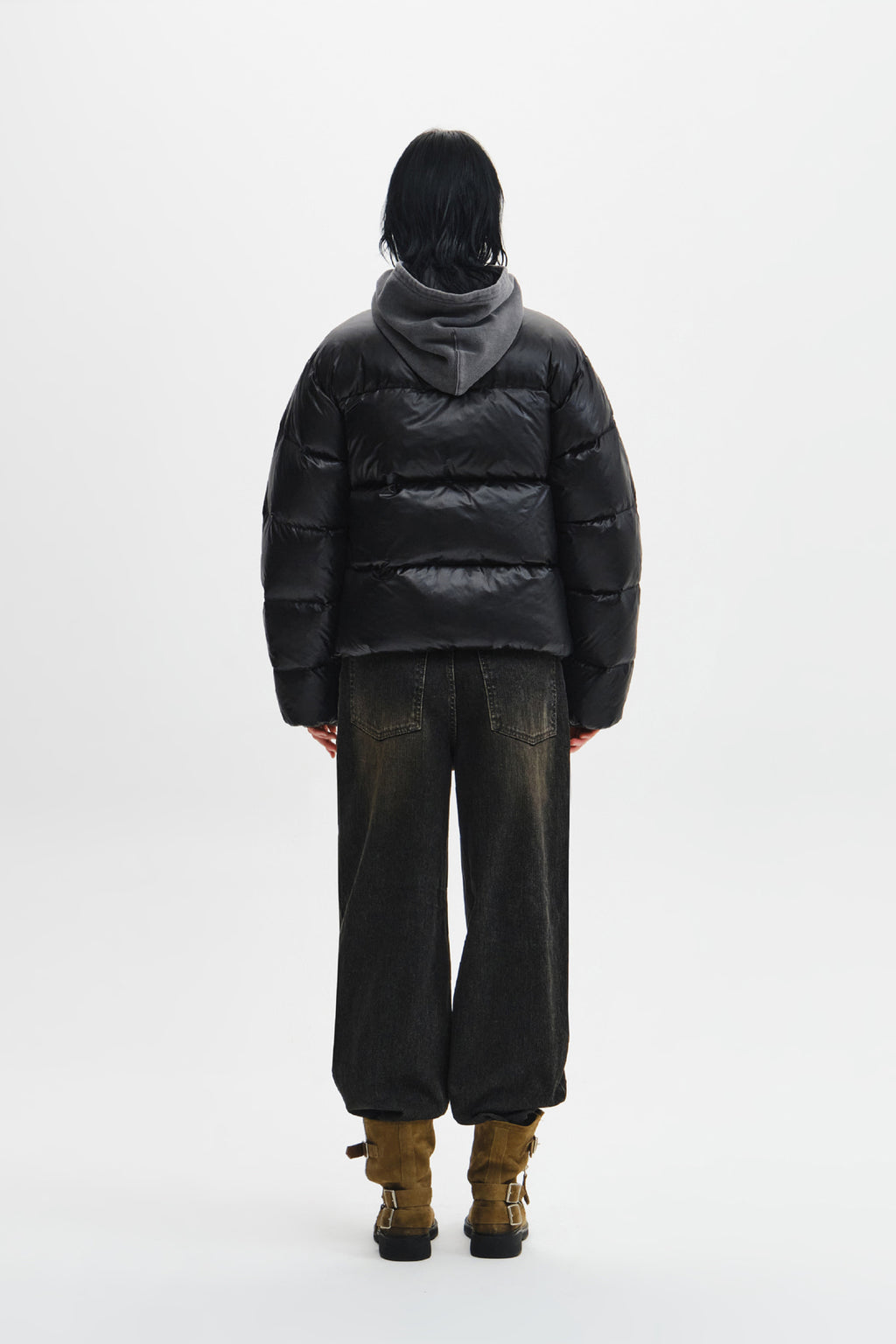 Matin Kim - Icon Logo Down Jumper (Black) product image 11 | TRAB K-Fashion Australia