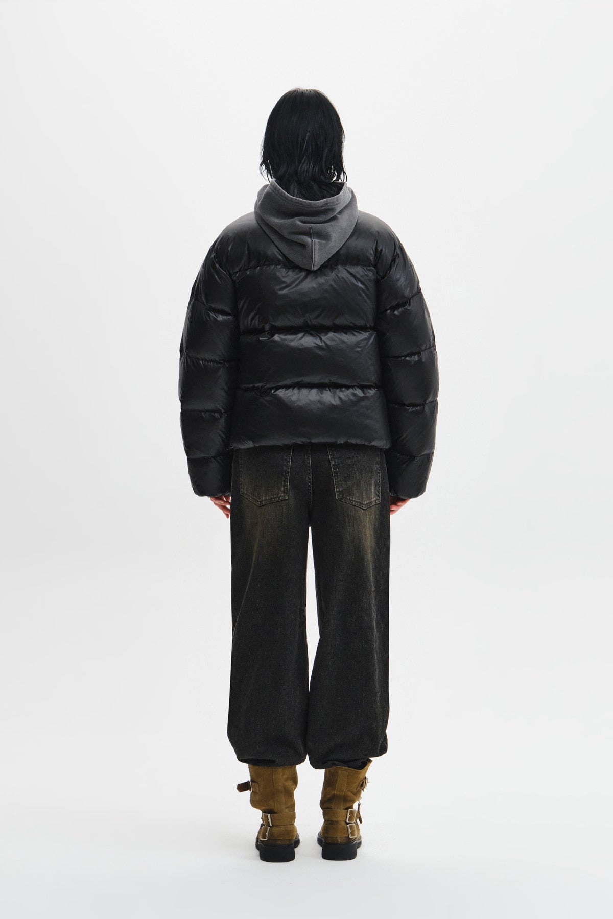 Matin Kim - Icon Logo Down Jumper (Black) product image 11 | TRAB K-Fashion Australia