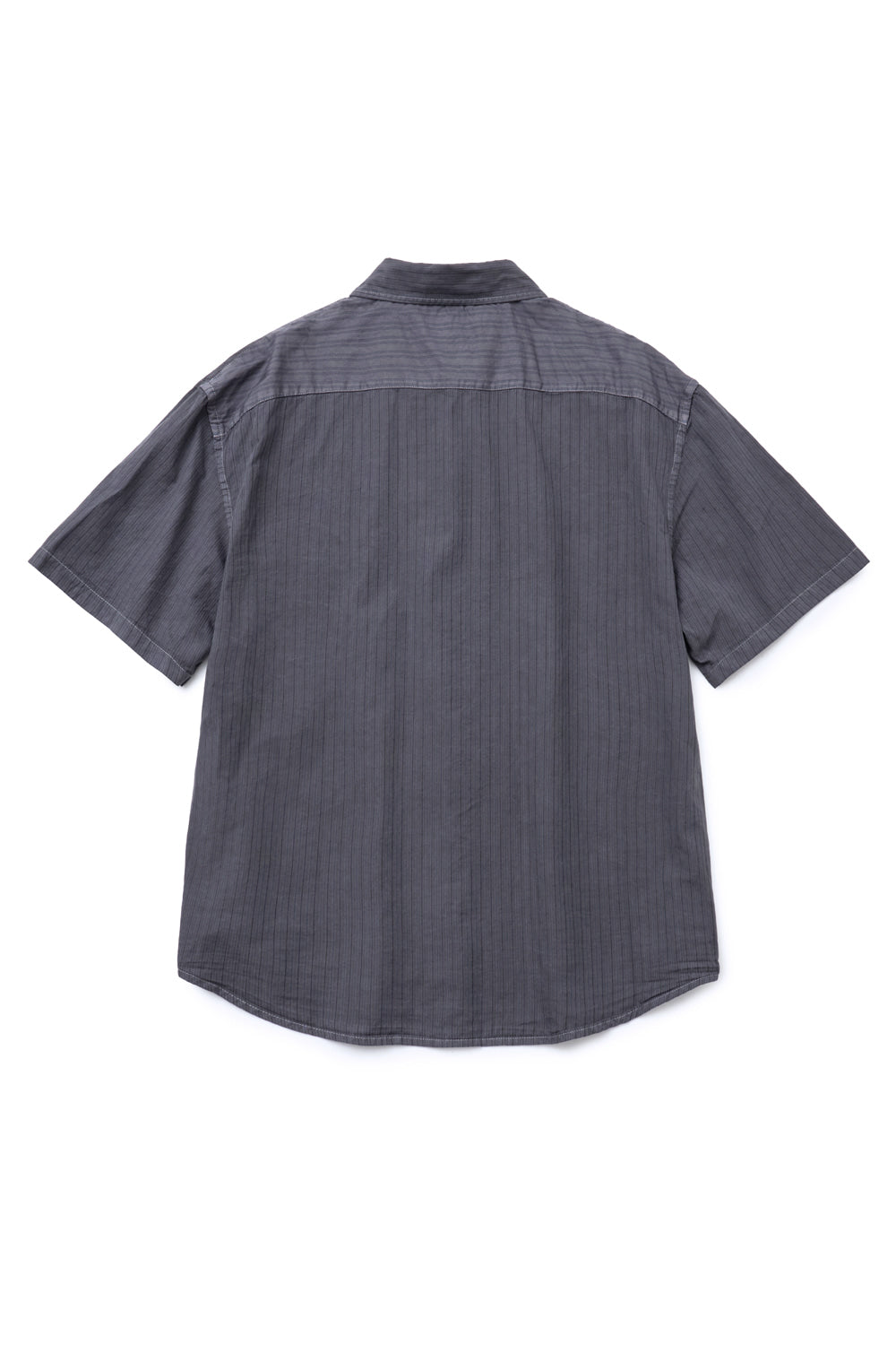 Hatchingroom - Crop Shirt Over Dyed Stripe (Blue Charcoal) product image 3 | TRAB K-Fashion Australia