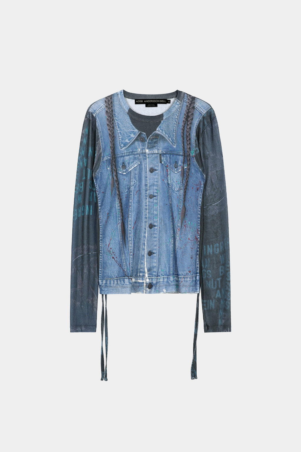 Andersson Bell - Denim Collage Printed Top (Dark Navy) product image 10 | TRAB K-Fashion Australia