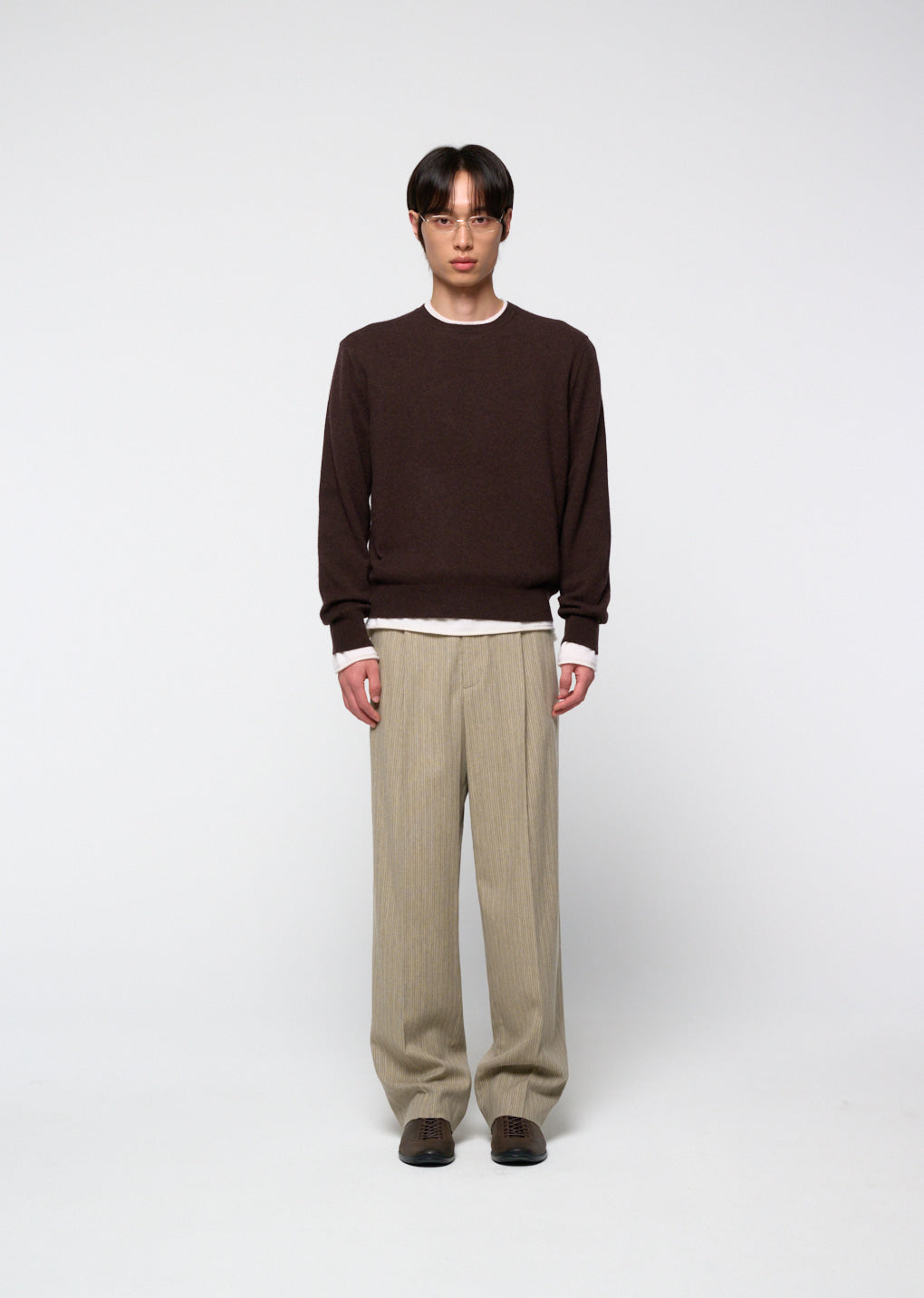 Amomento - Cashmere Crewneck Knit (Brown) product image 2 | TRAB K-Fashion Australia