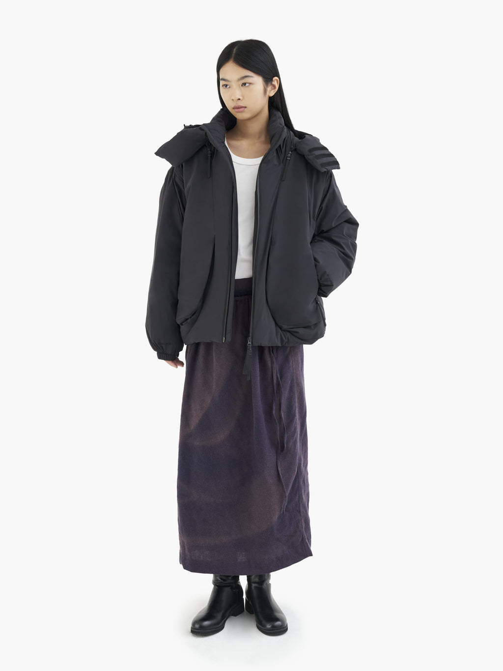 Jiyong Kim - Twisted Down Jacket (Black) product image 7 | TRAB K-Fashion Australia