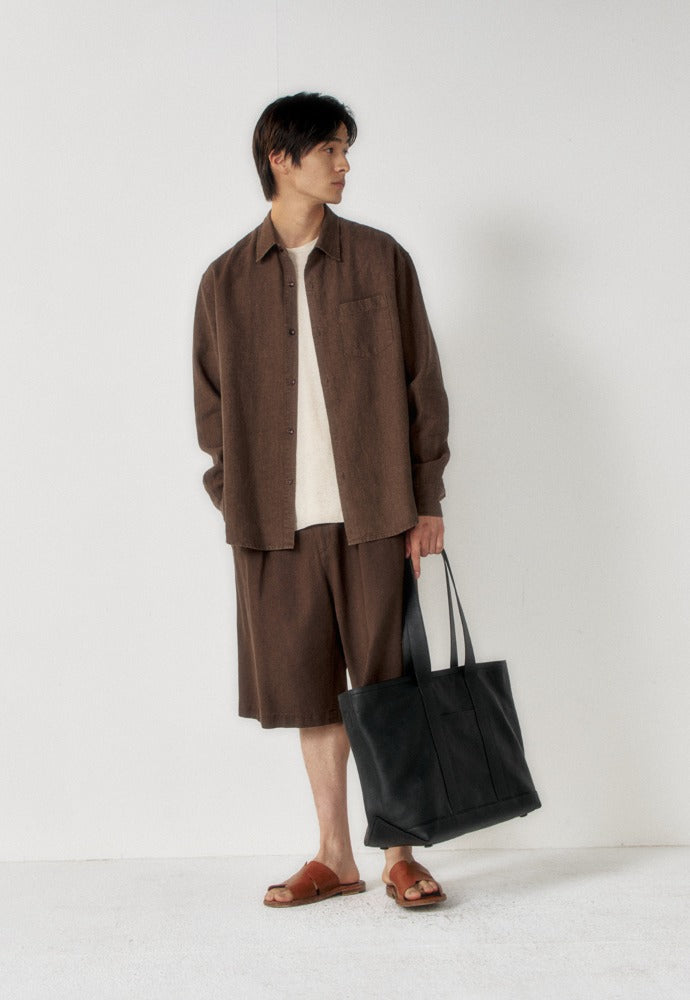 Art if acts - Washed Linen Shirt (Wood) product image 1 | TRAB K-Fashion Australia