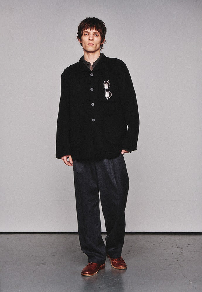 Art if acts - Handmade High Collar Coat (Black) product image 1 | TRAB K-Fashion Australia