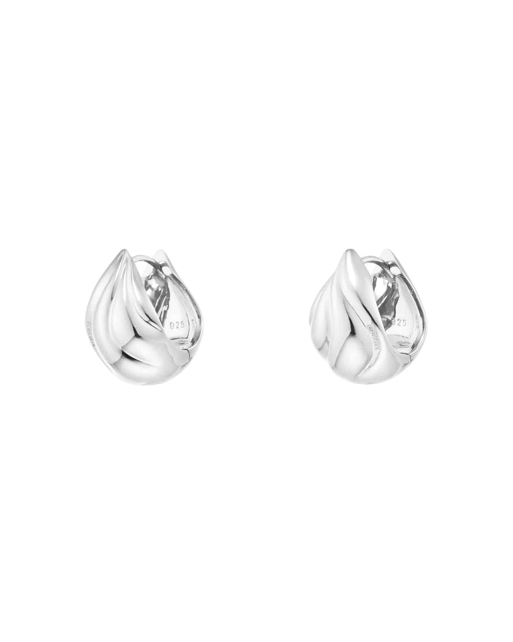 Numbering - Wavy Teardrop Hoop Earrings #7125 product image 4 | TRAB K-Fashion Australia