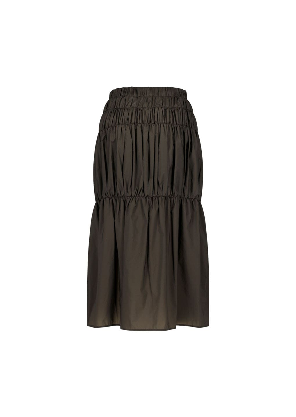 Amomento - Nylon Shirring Skirt (Brown) product image 6 | TRAB K-Fashion Australia