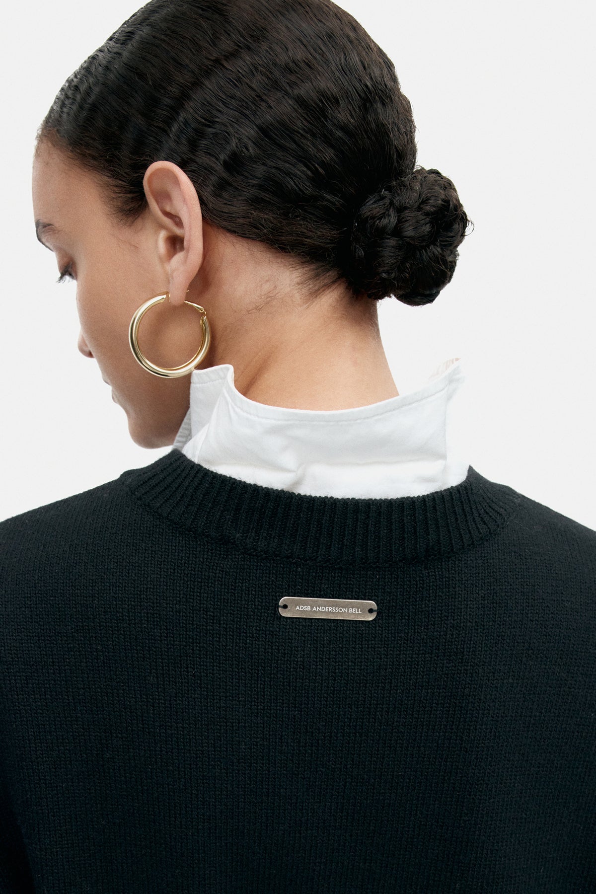 Andersson Bell - Unisex Cashmere Rose Crew-Neck Sweater (Black) product image 18 | TRAB K-Fashion Australia