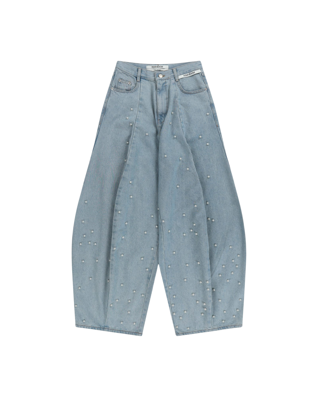Kimhe Kim - Pearl Embellished Balloon Jeans (Sky Blue) product image 13 | TRAB K-Fashion Australia